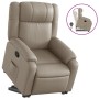 Sillón reclinable elevable cuero artificial color capuchino by , Armchairs - Ref: Foro24-3205156, Price: 305,31 €, Discount: %
