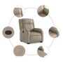 Sillón reclinable elevable cuero artificial color capuchino by , Armchairs - Ref: Foro24-3205156, Price: 305,31 €, Discount: %