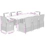 Set comedor jardín 9 pzas y cojines ratán sintético gris von , Gartensets - Ref: Foro24-3262860, Preis: 1,00 €, Rabatt: -5%%