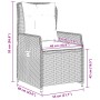 Set comedor jardín 9 pzas y cojines ratán sintético gris von , Gartensets - Ref: Foro24-3262860, Preis: 1,00 €, Rabatt: -5%%