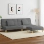 Sofá cama de 2 plazas con taburete tela gris oscuro by , Sofas - Ref: Foro24-3258104, Price: 315,74 €, Discount: %
