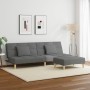 Sofá cama de 2 plazas con taburete tela gris oscuro by , Sofas - Ref: Foro24-3258104, Price: 315,74 €, Discount: %