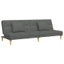 Sofá cama de 2 plazas con taburete tela gris oscuro by , Sofas - Ref: Foro24-3258104, Price: 315,74 €, Discount: %