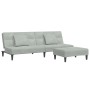 Sofá cama de 2 plazas con taburete terciopelo gris claro von , Sofas - Ref: Foro24-3258110, Preis: 311,76 €, Rabatt: %