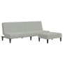 Sofá cama de 2 plazas con taburete terciopelo gris claro von , Sofas - Ref: Foro24-3258127, Preis: 302,34 €, Rabatt: -5%%