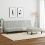 Sofá cama de 2 plazas con taburete terciopelo gris claro von , Sofas - Ref: Foro24-3258127, Preis: 302,34 €, Rabatt: -5%%