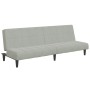 Sofá cama de 2 plazas con taburete terciopelo gris claro von , Sofas - Ref: Foro24-3258127, Preis: 302,34 €, Rabatt: -5%%