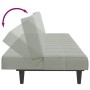 Sofá cama de 2 plazas con taburete terciopelo gris claro von , Sofas - Ref: Foro24-3258127, Preis: 302,34 €, Rabatt: -5%%