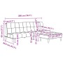Sofá cama de 2 plazas con taburete terciopelo gris claro von , Sofas - Ref: Foro24-3258127, Preis: 302,34 €, Rabatt: -5%%