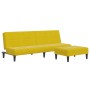 Sofá cama de 2 plazas con taburete terciopelo amarillo | Foro24.es | Tu tienda online para hogar, jardín y más Foro24.es