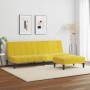 Sofá cama de 2 plazas con taburete terciopelo amarillo | Foro24.es | Tu tienda online para hogar, jardín y más Foro24.es