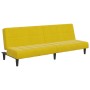 Sofá cama de 2 plazas con taburete terciopelo amarillo | Foro24.es | Tu tienda online para hogar, jardín y más Foro24.es