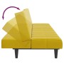 Sofá cama de 2 plazas con taburete terciopelo amarillo | Foro24.es | Tu tienda online para hogar, jardín y más Foro24.es