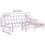 Sofá cama de 2 plazas con taburete terciopelo amarillo | Foro24.es | Tu tienda online para hogar, jardín y más Foro24.es