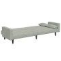 Sofá cama de 2 plazas con taburete terciopelo gris claro by , Sofas - Ref: Foro24-3258133, Price: 344,32 €, Discount: %