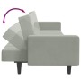 Sofá cama de 2 plazas con taburete terciopelo gris claro by , Sofas - Ref: Foro24-3258133, Price: 344,32 €, Discount: %