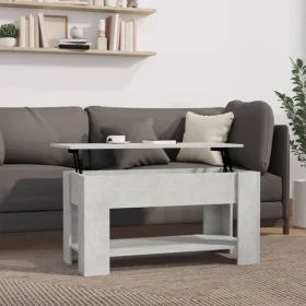 Concrete gray plywood coffee table 101x49x52 cm by vidaXL, Coffee table - Ref: Foro24-809705, Price: 89,64 €, Discount: %