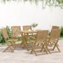 Juego de comedor para jardín 7 piezas madera maciza acacia by , Garden sets - Ref: Foro24-3214235, Price: 395,49 €, Discount: %