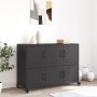 Aparador de acero negro 100,5x39x72 cm by , Sideboards - Ref: Foro24-846740, Price: 147,26 €, Discount: %