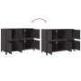 Aparador de acero negro 100,5x39x72 cm by , Sideboards - Ref: Foro24-846740, Price: 147,26 €, Discount: %
