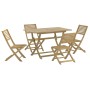 Juego de comedor de jardín 5 piezas madera maciza de acacia by , Garden sets - Ref: Foro24-3295001, Price: 312,40 €, Discount: %