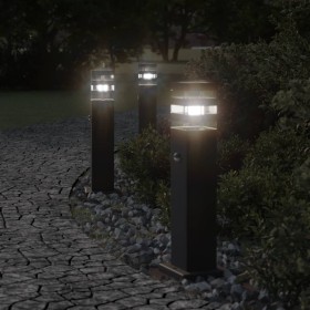 Lámpara de suelo de exterior con sensor aluminio negro 50 cm by , Outdoor lighting - Ref: Foro24-4006399, Price: 53,85 €, Dis...