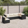 Set muebles de jardín 6 piezas y cojines ratán sintético negro by , Garden sets - Ref: Foro24-3308168, Price: 507,60 €, Disco...