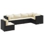 Set muebles de jardín 6 piezas y cojines ratán sintético negro by , Garden sets - Ref: Foro24-3308168, Price: 507,60 €, Disco...