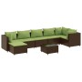Set sofás de jardín 8 piezas y cojines ratán sintético marrón von , Gartensets - Ref: Foro24-3308238, Preis: 569,85 €, Rabatt: %
