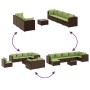 Set sofás de jardín 8 piezas y cojines ratán sintético marrón von , Gartensets - Ref: Foro24-3308238, Preis: 569,85 €, Rabatt: %