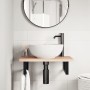 Estante de lavabo de pared de acero y madera maciza de haya by , bathroom vanities - Ref: Foro24-3302357, Price: 71,72 €, Dis...