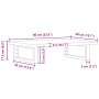Estante de lavabo de pared de acero y madera maciza de haya by , bathroom vanities - Ref: Foro24-3302357, Price: 71,72 €, Dis...
