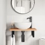 Estante de lavabo de pared de acero y madera maciza de haya von , Badezimmerwaschtische - Ref: Foro24-3302369, Preis: 70,37 €...