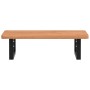 Estante de lavabo de pared de acero y madera maciza de haya von , Badezimmerwaschtische - Ref: Foro24-3302369, Preis: 70,37 €...