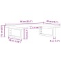 Estante de lavabo de pared de acero y madera maciza de haya von , Badezimmerwaschtische - Ref: Foro24-3302369, Preis: 70,37 €...