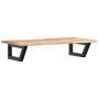 Estante de lavabo de pared acero y madera maciza de acacia von , Badezimmerwaschtische - Ref: Foro24-3302671, Preis: 71,10 €,...