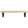 Estante de lavabo de pared acero y madera maciza de acacia von , Badezimmerwaschtische - Ref: Foro24-3302671, Preis: 71,10 €,...