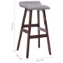 Taburete de cocina tela gris claro | Foro24.es | Tu tienda online para hogar, jardín y más Foro24.es