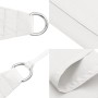 Toldo de vela triangular tela Oxford blanco 5x7x7 m