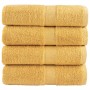 Toallas SOLUND 4 unidades dorado 30x30 cm 600 gsm | Foro24.es | Tu tienda online para hogar, jardín y más Foro24.es