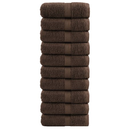 Toallas SOLUND 10 unidades marrón 30x30 cm 600 gsm de , Toallas - Ref: Foro24-137229, Precio: 20,22 €, Descuento: -5%%