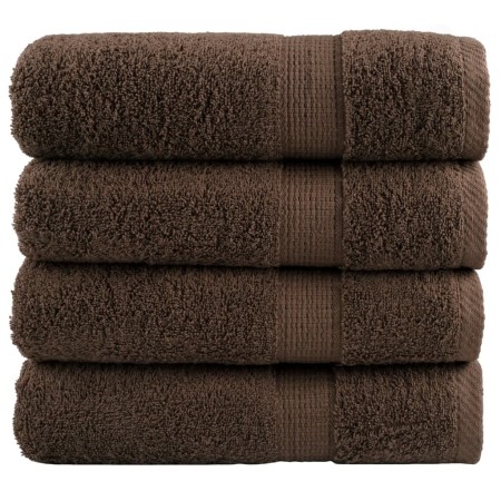 Toallas de mano SOLUND 4 unidades marrón 50x100 cm 600 gsm | Foro24.es | Tu tienda online para hogar, jardín y más Foro24.es