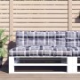 Cojín para sofá de palets de tela a cuadros gris 120x40x12 cm by , Cushions for chairs and sofas - Ref: Foro24-360637, Price:...