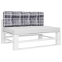 Cojín para sofá de palets de tela a cuadros gris 120x40x12 cm by , Cushions for chairs and sofas - Ref: Foro24-360637, Price:...