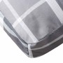 Cojín para sofá de palets de tela a cuadros gris 120x40x12 cm by , Cushions for chairs and sofas - Ref: Foro24-360637, Price:...