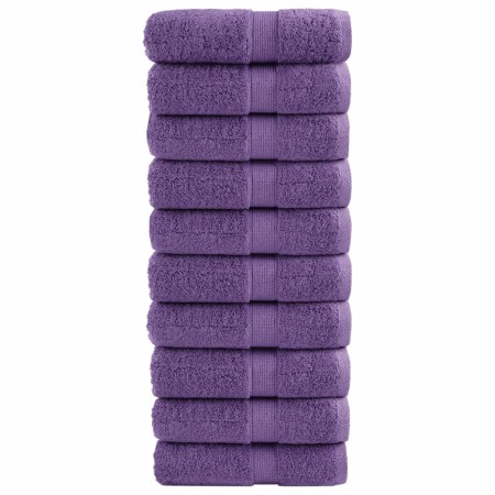 Toallas de invitados SOLUND 10 uds morado 30x50 cm 600 gsm | Foro24.es | Tu tienda online para hogar, jardín y más Foro24.es