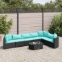 Set de sofás de jardín y cojines 8 piezas ratán sintético negro by , Garden sets - Ref: Foro24-3308388, Price: 563,98 €, Disc...
