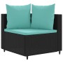 Set de sofás de jardín y cojines 8 piezas ratán sintético negro by , Garden sets - Ref: Foro24-3308388, Price: 563,98 €, Disc...