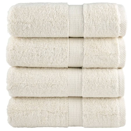 Toallas SOLUND 4 unidades crema 30x30 cm 600 gsm de , Toallas - Ref: Foro24-137468, Precio: 15,13 €, Descuento: -5%%