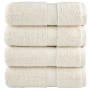 Toallas SOLUND 4 unidades crema 30x30 cm 600 gsm de , Toallas - Ref: Foro24-137468, Precio: 15,13 €, Descuento: -5%%